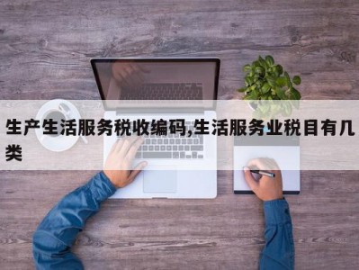 生产生活服务税收编码,生活服务业税目有几类