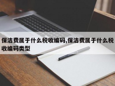 保洁费属于什么税收编码,保洁费属于什么税收编码类型