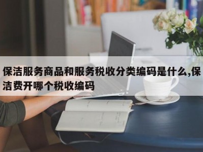 保洁服务商品和服务税收分类编码是什么,保洁费开哪个税收编码