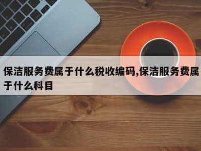 保洁服务费属于什么税收编码,保洁服务费属于什么科目