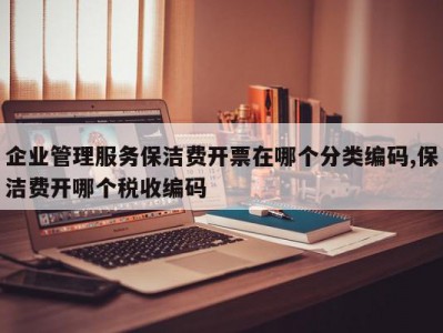 企业管理服务保洁费开票在哪个分类编码,保洁费开哪个税收编码