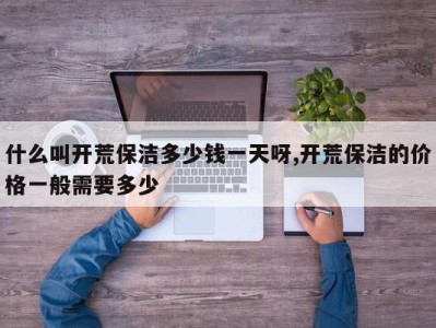 什么叫开荒保洁多少钱一天呀,开荒保洁的价格一般需要多少